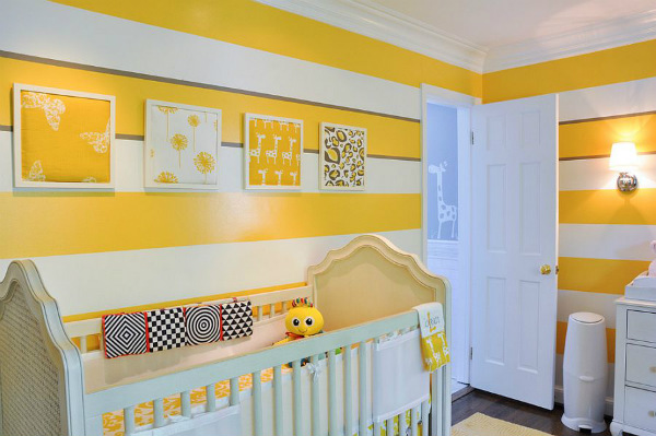 20 прекрасни детски стаи с раирани стени