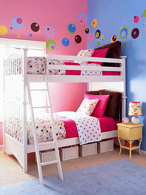 bedroom ideas for teenage girls. Colorful-edroom-for-twins