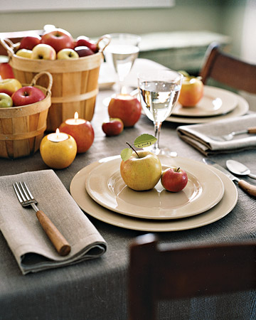 ябълкови аксесоари за празнична маса