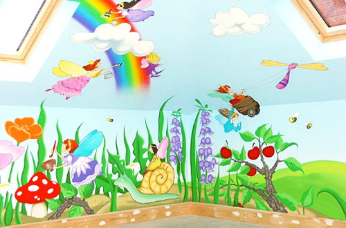 Красиви фрески за детската стая