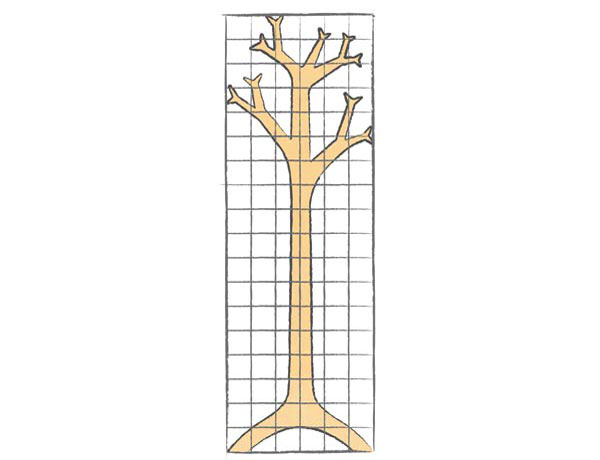 Закачалка с формата на дръвче