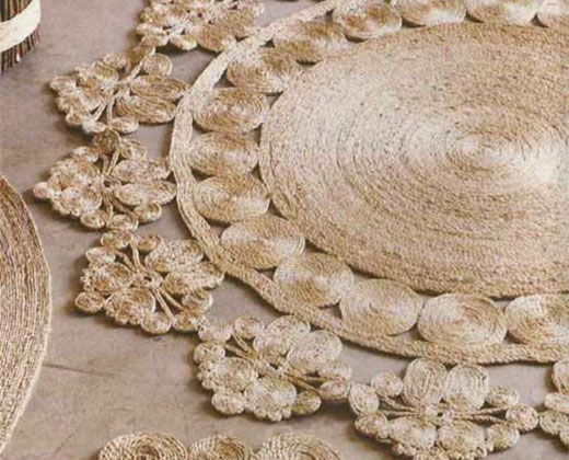 Рустикално килимче от въже
