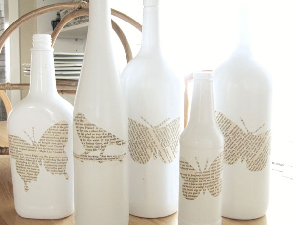 Декоративни бутилки с хартиени странички