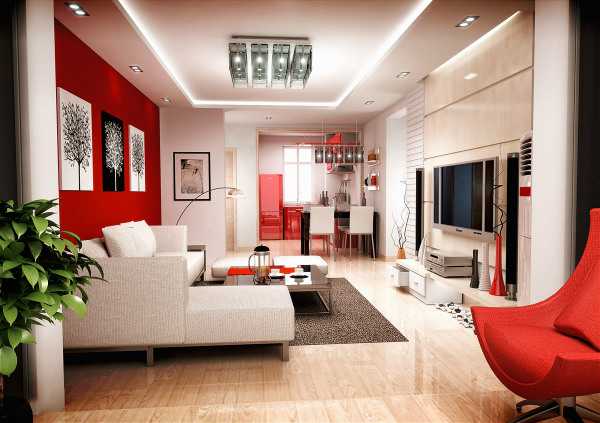 Как да декорираме стая с червени стени – 10 идеи