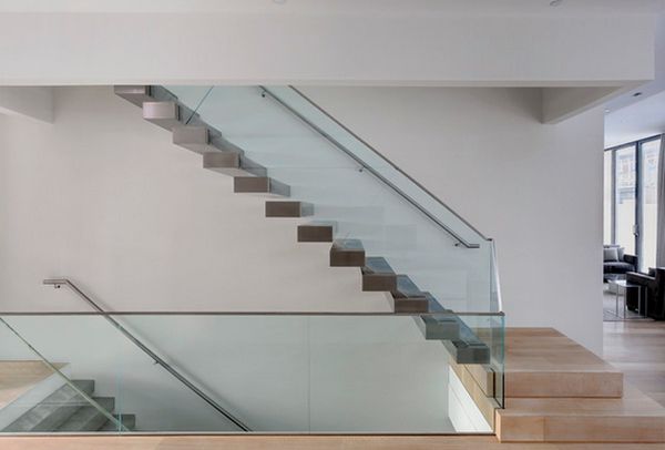 Стълби със стъклени парапети – 14 дизайна