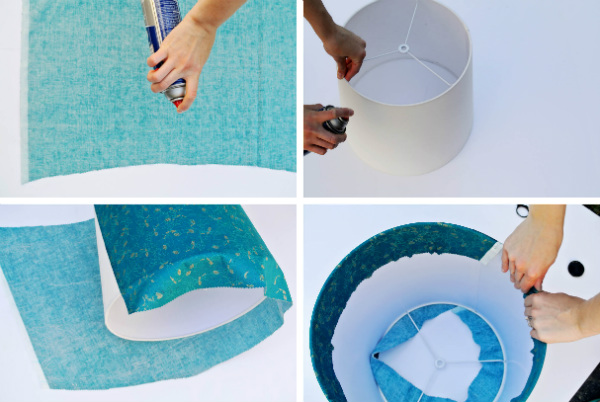 Как да декорираме абажура с плат