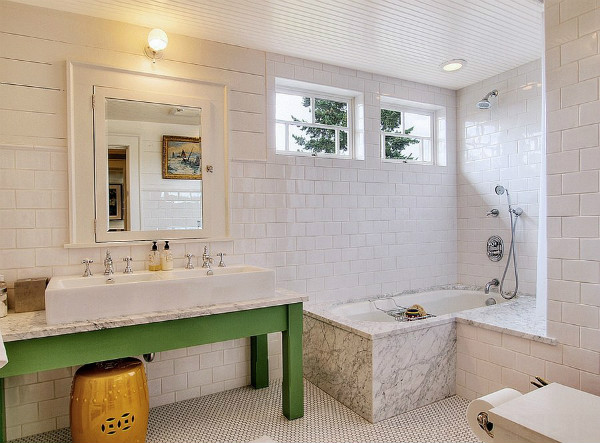 Интересни идеи със зелено за интериора на банята