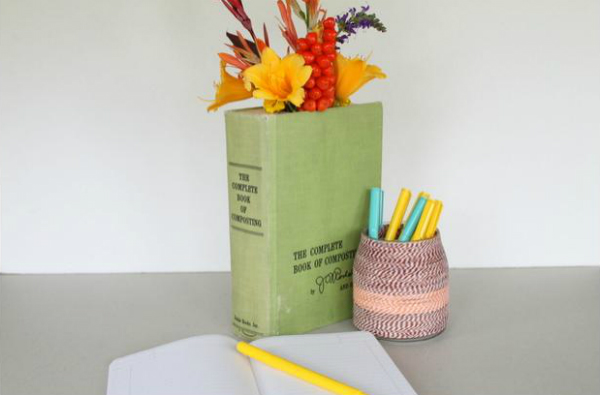 Направи си сам: винтидж ваза от книга