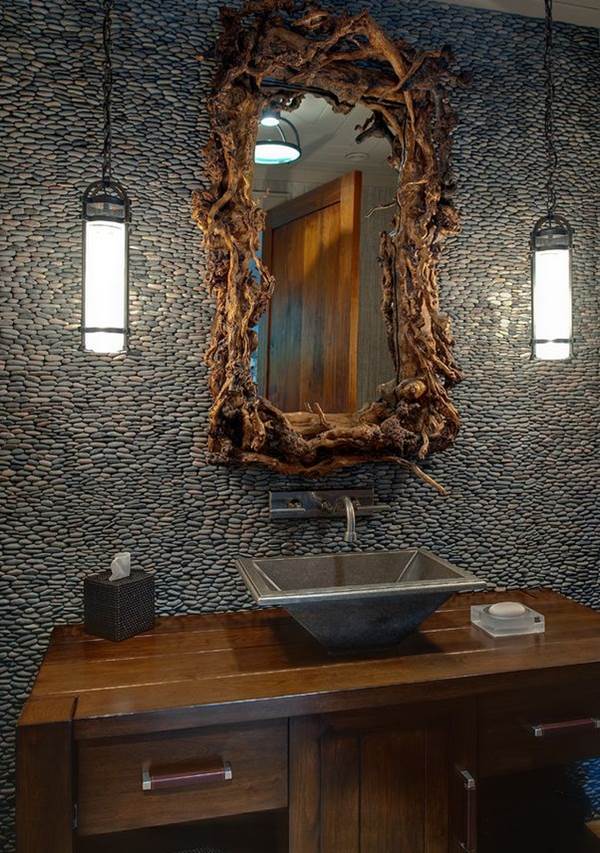 Декорация от естествени материали в банята