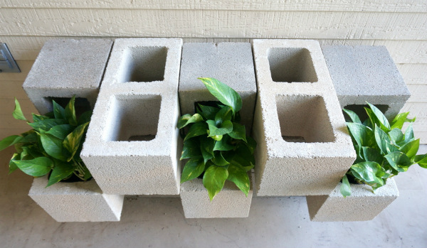 Как да си направите вертикална градина с бетонни блокчета