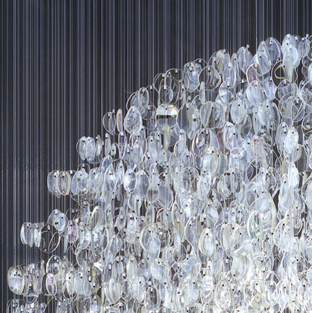 Crystal fitting. Люстра Stuart Haygarth. Люстра из очков. Люстра из очковых линз. Оправа для люстры.